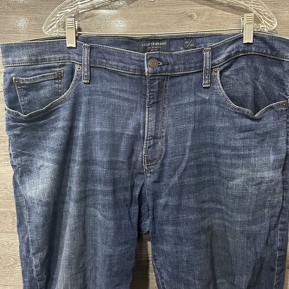 Lucky Brand 363 Vintage Straight Men's 40X30 Jeans Denim Blue Dark Wash - Picture 2 of 12